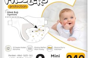 Paddlers Protection Bebek Bezi 2 Numara Mini (3-6 Kg) 240 Adet – Ekstra Jumbo Set, Maksimum Koruma