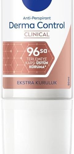 (%50.02) NIVEA Derma Control Clinical Kadın Roll-on Deodorant 50 ml, 96 Saat Koruma, C Vitamini ile Koltuk Altı Kararma Karşıtı