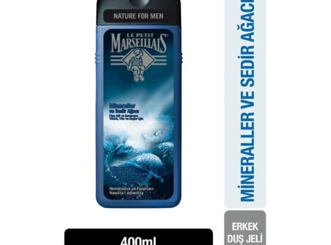 🛍️ le petit marseillais duş jeli men serisi mineral ve sedir ağacı (400 ml)