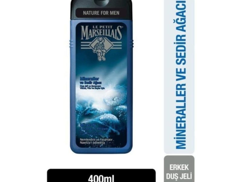 🛍️ le petit marseillais duş jeli men serisi mineral ve sedir ağacı (400 ml)