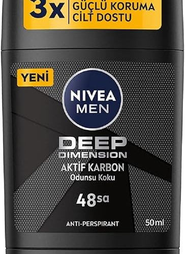 (%48.48) NIVEA Men Erkek Stick Deodorant Deep Dimension, 48 Saat Anti-perspirant Koruma ,50ml
