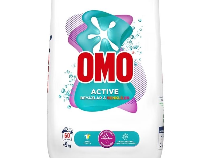 💥Omo Active Beyazlar ve Renkliler için Toz Çamaşır Deterjanı, 9 kg, 60 Yıkama, 1 Paket (1 x 9000 g) – 409₺ / 3 adet alımda
