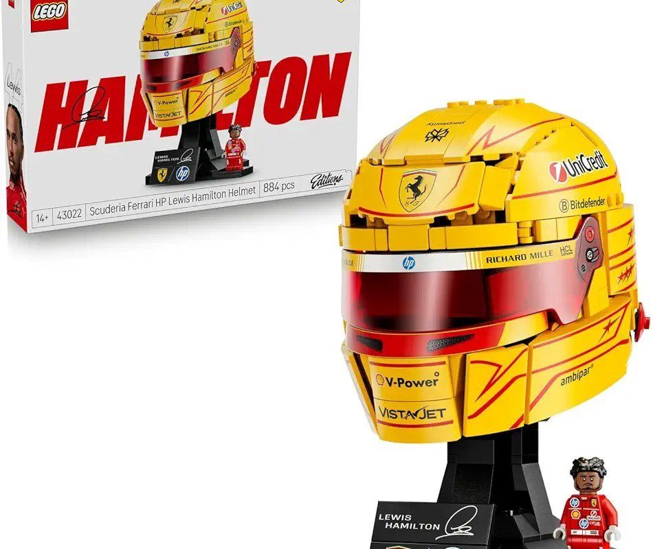 LEGO Editions Scuderia Ferrari HP Lewis Hamilton Kaskı 43022-14 Yaş ve Üzeri Çocuklar için Yarış Kıyafeti Giyen Minifigür İçeren Yaratıcı Oyuncak Yapım Seti, Hediye Fikri (884 Parça)