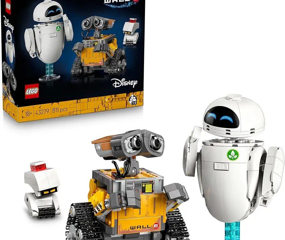 LEGO ǀ Disney ve Pixar WALL-E ve EVE 43279 – Film Sever Yetişkinler için Dekoratif ve Koleksiyonluk Animasyon Film Karakterleri Model Yapım Seti, Yaratıcı Hediye Fikri (811 Parça)
