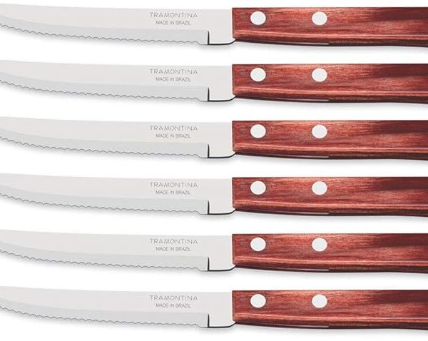 (%65.27) Tramontina Churrasco 21198/715 Biftek-Steak Bıçağı (6lı Blister)