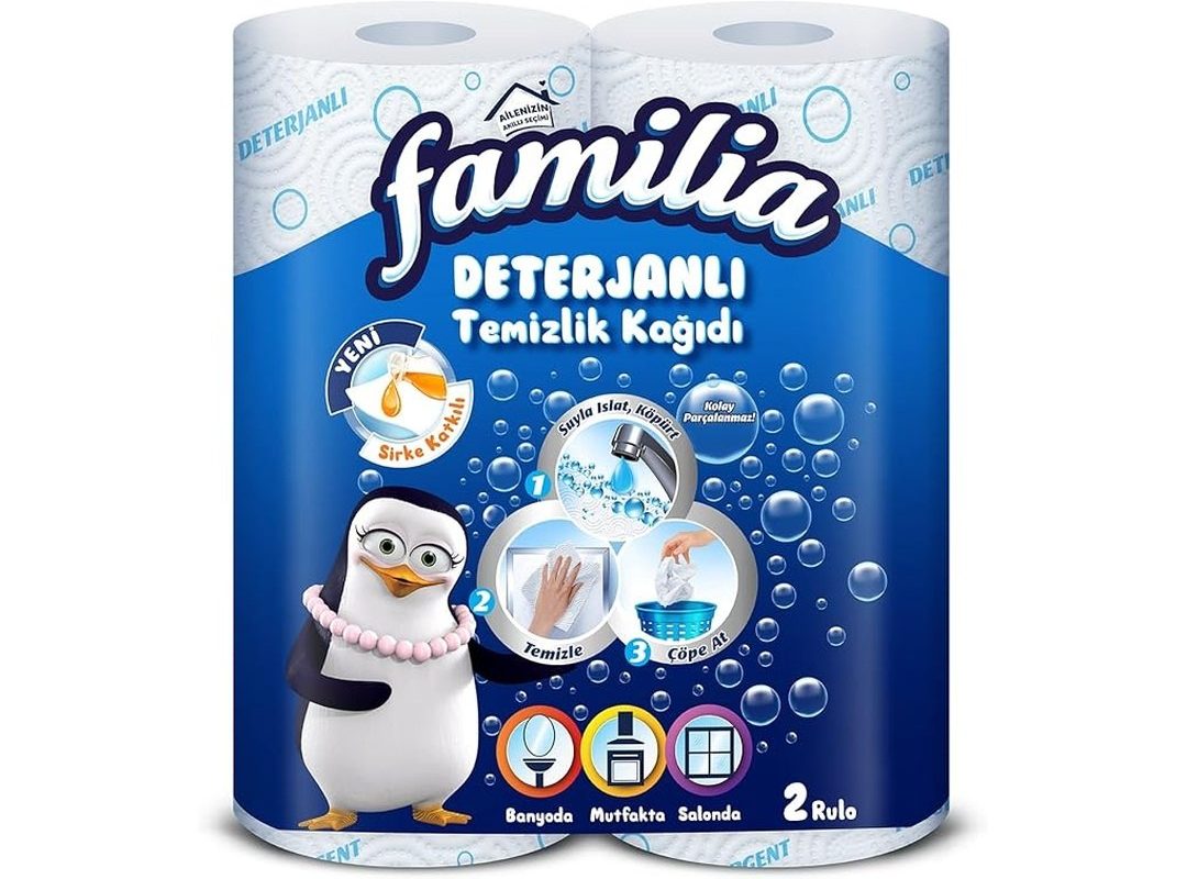 🛍️ Familia Deterjanlı Kağıt Havlu Desenli 3 Katlı 2 Adet