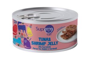 🛍️ Supreme Cat Ton Jelly Balıklı & Karidesli Yaş Kedi Maması, 85 gr 24’lü, 3 Aydan Büyük Kediler için Uygundur,