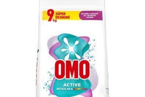 Omo Active Beyazlar ve Renkliler için Toz Çamaşır Deterjanı, 9 kg, 60 Yıkama