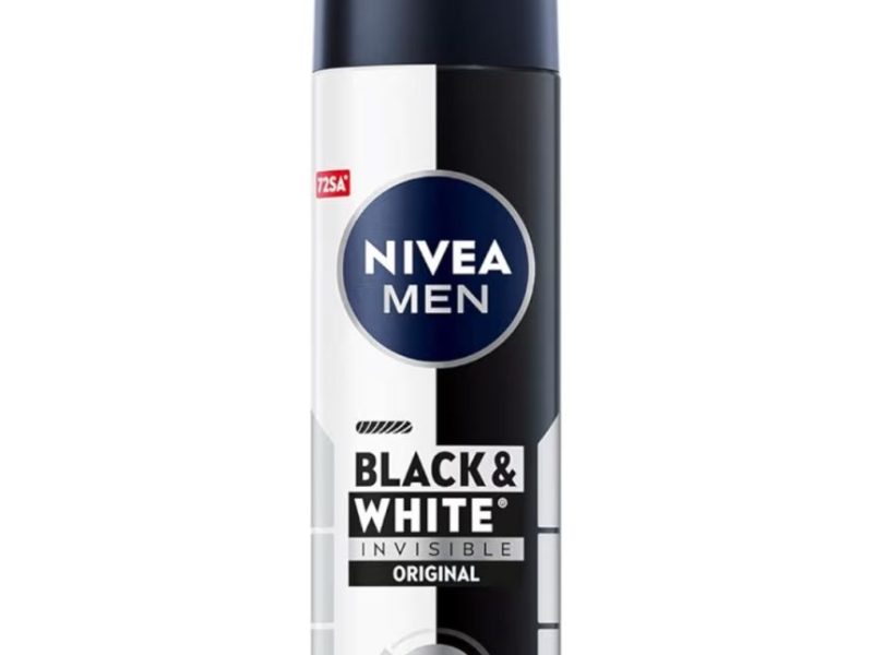 NIVEA MEN Erkek Sprey Deodorant Black&White Invisible Original 200 ml, 72 Saat Anti-perspirant Ter Koruması,Ekonomik Boy
