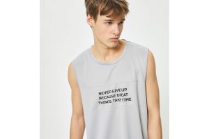 🛍️ Spor Tişört Slogan Baskılı Bisiklet Yaka Kısa Kollu