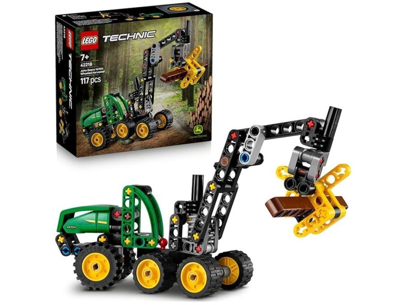 🛍️ LEGO Technic John Deere 1470H Tekerlekli Orman Makinesi 42218 – 7 Yaş ve Üzeri Kız ve Erkek Çocuklar için Çalışan Kepçe ve Kütük İçeren Yaratıcı Oyuncak Yapım Seti, Eğlenceli Hediye Fikri (117 Parça)