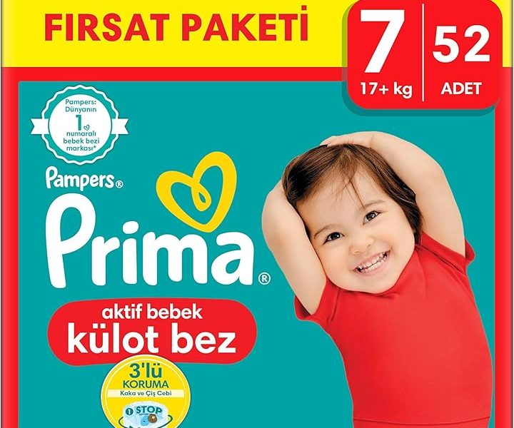 (%32.3) Prima Külot Bebek Bezi 7 Beden 52 Adet Fırsat Paketi