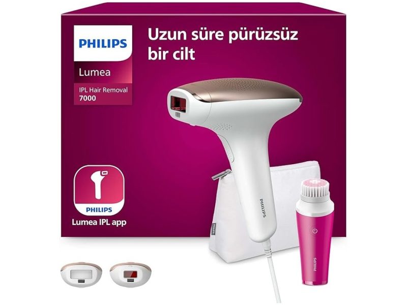 🛍️ Philips Lumea IPL Tüy Alma Cihazı, Çantalı, Yüz Temizleme Cihazı Hediyeli, Yüz/Vücut/Hassas Bölge Kullanımı, Cilt Tonu Sensörü ile Güvenli Epilasyon BRI924/00