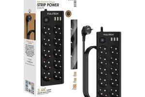 🛍️ Termal Akım Korumalı, 10’lu Priz Soketi, Isıya Dayanıklı Yapı, 10x Priz, 3x Usb, 1x Type C Girişi, Çocuk Korumalı Çoğaltıcı, 2 Metre Uzatma Kablosu (16A/3680W)
