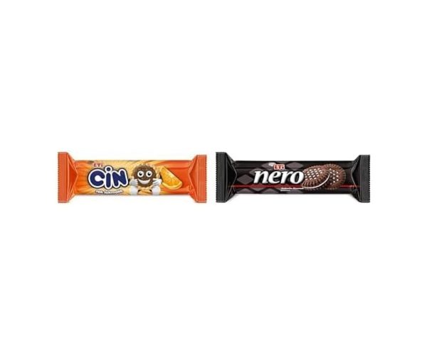🛍️ Eti Seti | Cin Lokmalık Portakallı Bisküvi 114 g x2 + Nero Kakaolu Bisküvi 110 g x2