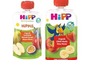 🛍️ HiPP Seti | Çarkıfelek Meyveli Karışık Meyve Püresi 100 gr x2 + Çilekli Muzlu Elma Püresi 100 gr x2