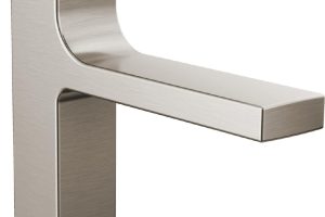 Delta Musluk Velum Tek Delikli Banyo Bataryası, Fırçalanmış Nikel Banyo Lavabo Bataryası, Tek Kolu Banyo Bataryası, Banyo Bataryası, Paslanmaz 537-SSMPU-DST