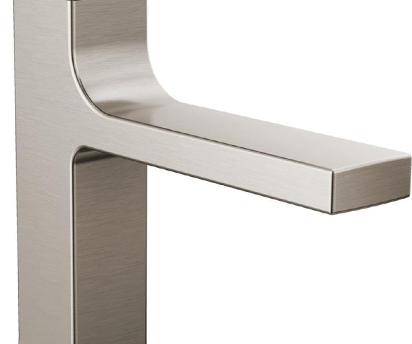 Delta Musluk Velum Tek Delikli Banyo Bataryası, Fırçalanmış Nikel Banyo Lavabo Bataryası, Tek Kolu Banyo Bataryası, Banyo Bataryası, Paslanmaz 537-SSMPU-DST