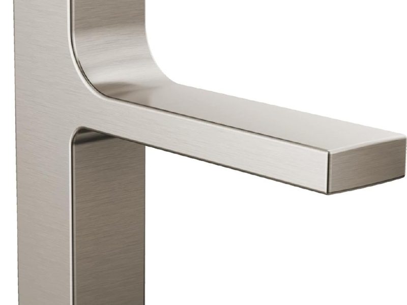 Delta Musluk Velum Tek Delikli Banyo Bataryası, Fırçalanmış Nikel Banyo Lavabo Bataryası, Tek Kolu Banyo Bataryası, Banyo Bataryası, Paslanmaz 537-SSMPU-DST