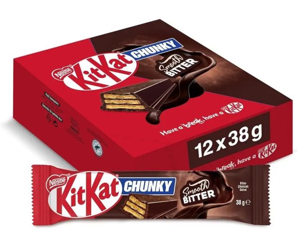 Nestlé Kitkat Chunky Bitter Çikolatalı Gofret 38 Gram x 12