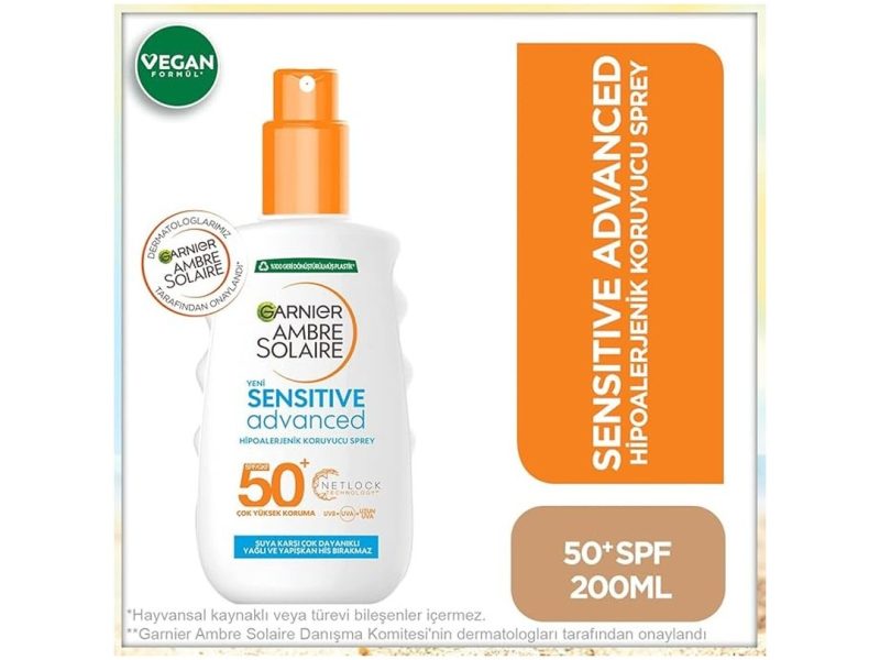 🛍️ Garnier Ambre Solaire Sensitive Advanced Güneş Koruyucu Sprey Gkf50+ 200 ml