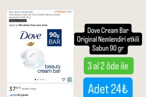 Dove Cream Bar Original Nemlendirici Etkili Katı Sabun 90 gr