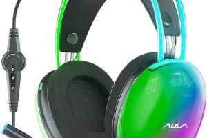 (%28.54) AULA S505 RGB USB Gaming Mikronfonlu Oyuncu Kulaklığı Siyah