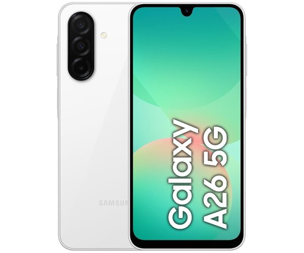 🛍️ Samsung Galaxy A26 5G, Android Akıllı Telefon, 256GB Depolama, 8GB RAM, Beyaz, 50MP Kamera, Büyük Ekran, Uzun Pil Ömrü (Samsung Türkiye Garantili)