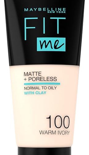 (%35) Maybelline New York Fit Me Matte+Poreless Fondöten – 100 Warm Ivory (30 ml) — %35 İndirim