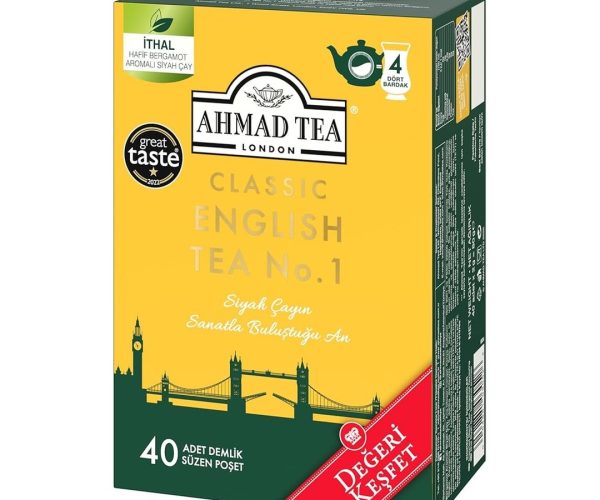 🛍️ AHMAD TEA CLASSIC ENGLISH TEA NO:1 40x2gr DEMLİK POŞET ÇAY
