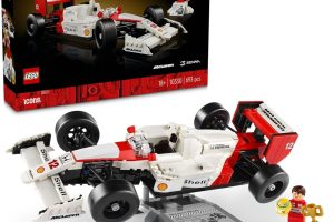 LEGO Icons McLaren MP4/4 ve Ayrton Senna 10330 – Araç Tutkunu Yetişkinler için Koleksiyonluk Yaratıcı Model Araba Yapım Seti, Doğum Günü Hediyesi Fikri (693 Parça)