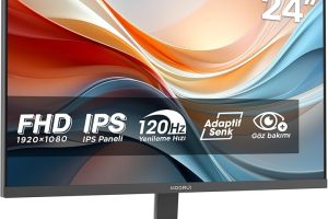 (%23.19) KOORUI E2411H 24 inç Monitör Full HD, 120 Hz, 5ms, Göz Konforu, sRGB%99 Farbumfangs, (1920 x 1080, HDMI, VGA, Neigbar, VESA 75×75)