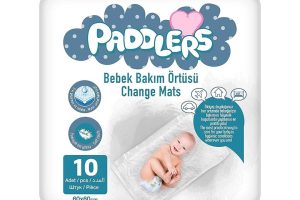 🛍️ Paddlers Bebek Bakım Örtüsü 60×60 cm 10 Adet – Alt Açma Bezi, Emici Örtü