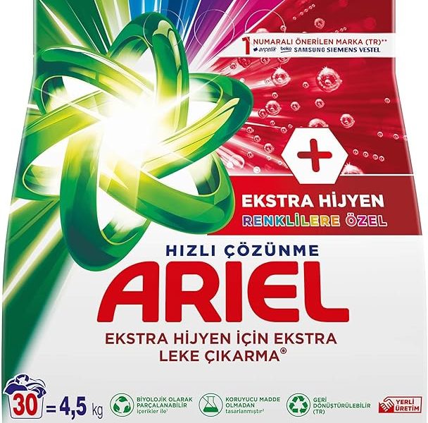 (%18.51) Ariel Renklilere Özel Extra Hijyen 4.5 kg Toz Çamaşır Deterjanı