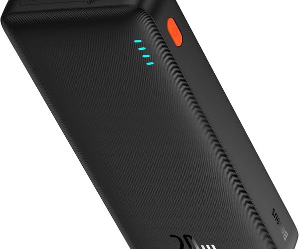 OS-Baseus Airpow Hızlı Şarj Power Bank 20000mAh 20W, Siyah (USB to Type-C 50cm Siyah kablo dahil)