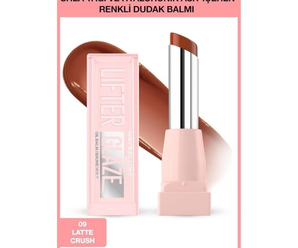 🛍️ Maybelline New York Lifter Glaze Shea Yağı ve Hyalüronik Asit içeren Renkli Dudak Balmı   09 Latte Crush