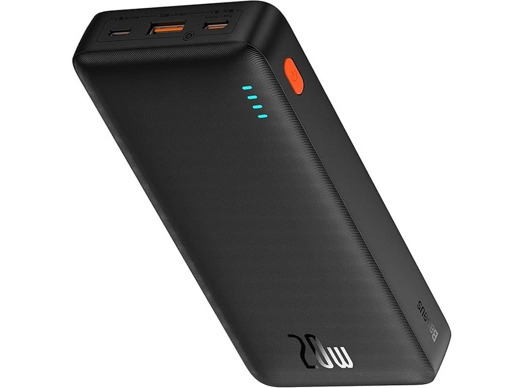 🛍️ OS Baseus Airpow Hızlı Şarj Power Bank 20000mAh 20W, Siyah (USB to Type C 50cm Siyah kablo dahil)