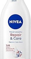 NIVEA Yoğun Nemlendirici Repair & Care Vücut Losyonu 400ml, 72 Saat Nemlendirime, Kaşıntılı ve Hassas Ciltlere Özel, Onarıcı, Gliserin,Pro Vitamin B5,Niasinamid,Kuru Ciltler — %26 İndirim | Amazon TR Fırsatı