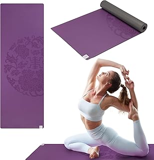 Gaiam dry-grip yoga matı – 5 mm kalınlığında kaymaz egzersiz ve fitness matı, standart veya sıcak yoga, pilates ve yer egzersizleri için – yastıklı destek, kaymaz kaplama – 173 x 61 cm
