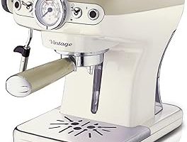 Ariete Vintage Espresso Kahve Makinesi Bej 1389/13 – Süt Köpürtme Başlığı, 900 Watt, 0,9 Litre Çıkarılabilir Su Tankı, Çıkarılabilir Damlama Tepsisi ve Bardak Tutucu, Bekleme Fonksiyonu — %26 İndirim | Amazon TR Fırsatı