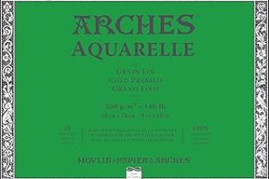 Arches 1711599 sulu boya bloğu, 20 yaprak sulu boya kağıdı, doğal beyaz, 300 g/m², yüksek renk haslığı, eskimeye karşı dayanıklı, ince taneli, 20 x 26 cm — %34 İndirim | Amazon TR Fırsatı