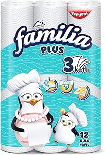 Familia Plus 3 Katlı 12'li Kağıt Havlu (1 x 12 Adet)