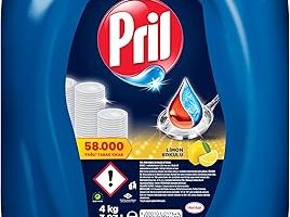 Pril Limon Kokulu Sıvı Bulaşık Deterjanı 1 x 4 KG, Limon 4kg — %31 İndirim | Amazon TR Fırsatı