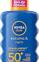 NIVEA SUN SPF50+Yüksek Güneş Koruyucu 200 ml,Suya Dayanıklı,Nemlendirici,C Vitamini,Hyalüron — %29 İndirim | Amazon TR Fırsatı