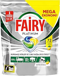 Fairy Platinum Bulaşık Makinesi Deterjanı Kapsülü/Tableti 72 Yıkama Limon Kokulu