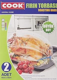 Cook Fırın Torbası, Hindi Boy, 45 x 50 cm, 2 Yaprak, Polyester Telli