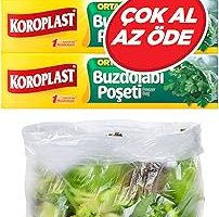 Koroplast 3’lü Çok Al Az Öde Ekonomik Paket Orta Boy 90’lı Buzdolabı Poşeti, Sızdırmaz & BPA İçermez Gıda Saklama Torbası, Et, Tavuk, Balık, Sebze, Meyve, Çorba, Sos, Peynir, Kuruyemiş, Sandviç — %30 İndirim | Amazon TR Fırsatı