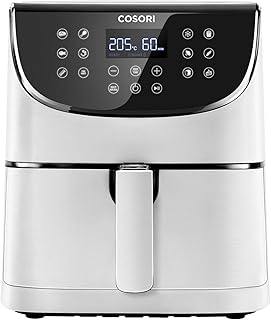 COSORI Airfryer 100 Tarif Yemek Kitabı, 1700-Watt Max XXL 5,5 L Dijital Dokunmatik Hava Fritözleri 11 Ön Ayarlı Fırın, Yağsız Sıcak Ocak, Yapışmaz Sepet, Beyaz