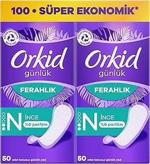Orkid Yaprak Günlük Ped Normal Süper Ekonomik Paket 100 Adet Ped