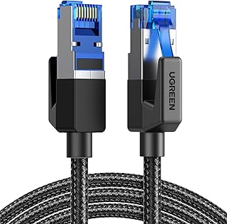 Ugreen Cat8 25 Gbps 2000 Mhz Örgülü Ethernet Kablosu 5 Metre